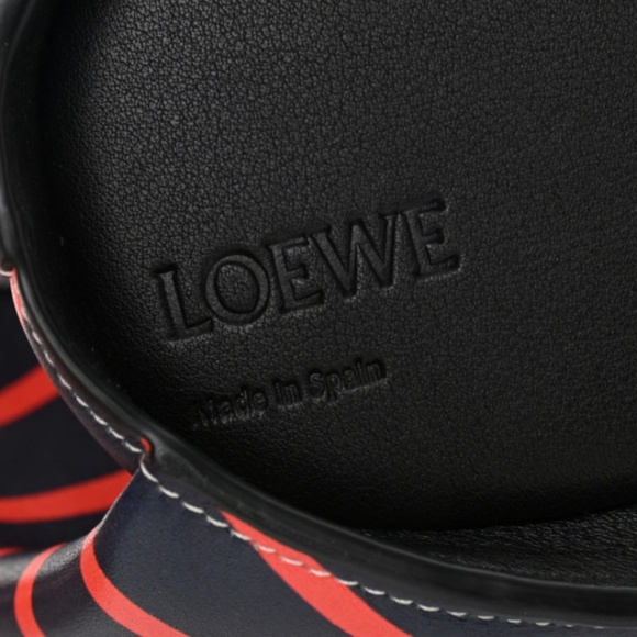 LOEWE  Calfskin Mini Stripe Elephant Crossbody Bag Multicolor - Picture 5 of 9